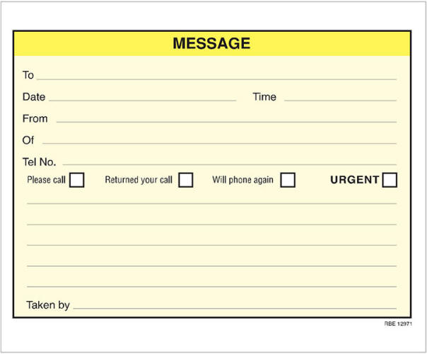 telephone message book 8 to view rbe stationery phone message form