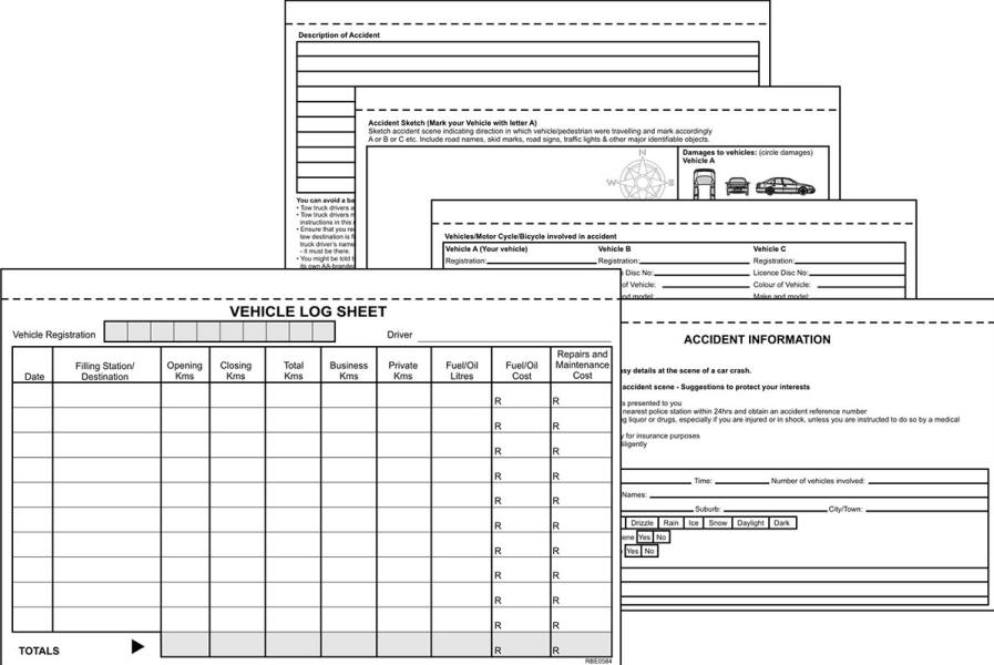 A5 Vehicle Log Duplicate Book RBE Stationery Manufacturers